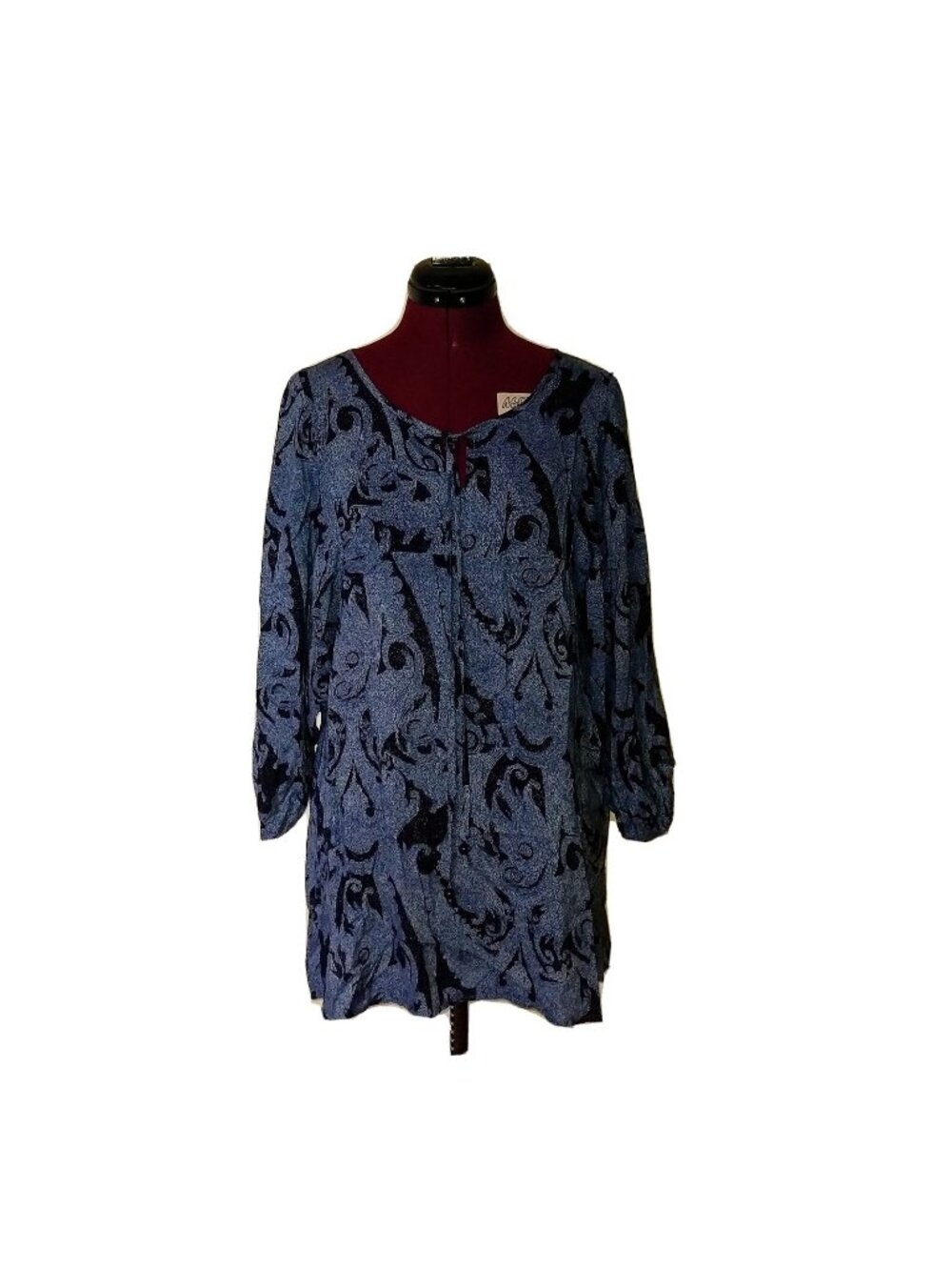 Christopher & Banks Tunic Large L Women Multicolor Keyhole Neck Top Casual